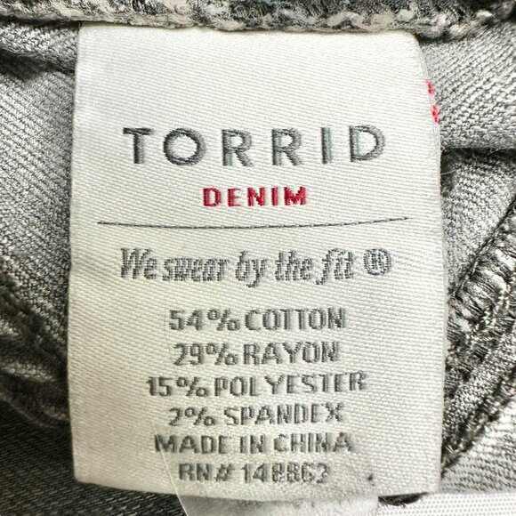 Torrid Denim Jeggings Womens 18R Gray 3 Button and Zip Fly Pockets - Picture 4 of 8
